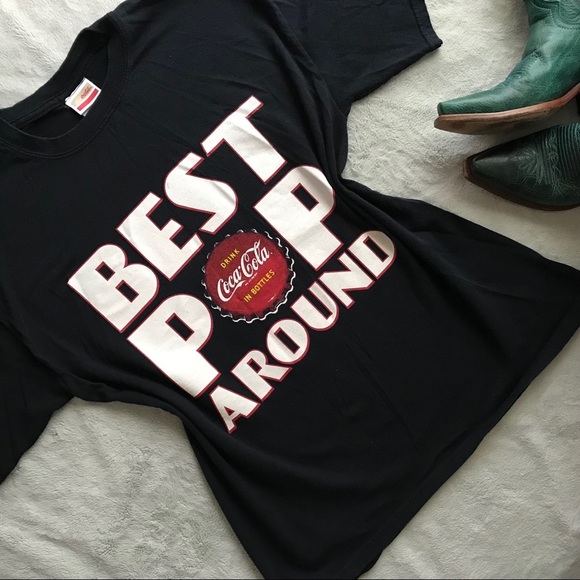 The Coca-Cola Company Tops - Vintage Y2K VTG Coca-Cola Soda Graphic T-Shirt Retro Best Pop Dad